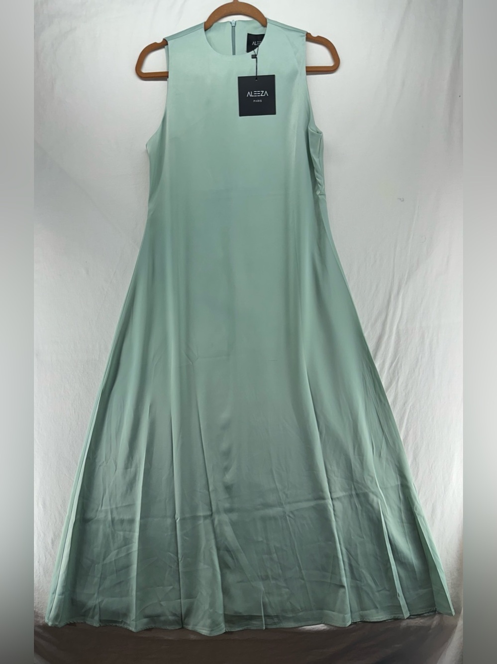Aleeza Paris Dress Tiffany‎ Mint Green Romantic Wedding Bridesmaid Maxi Slip S